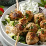 Greek Turkey Meatballs with Tzatziki