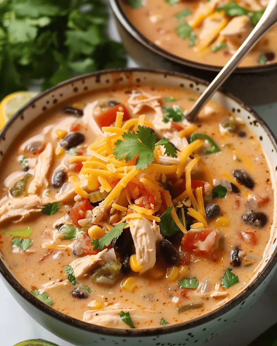 Creamy Chicken Taco Soup: The Easy, Indulgent Comfort Dish