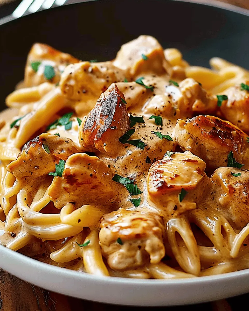 Irresistible Creamy Cowboy Butter Chicken Pasta with Turkey Bacon
