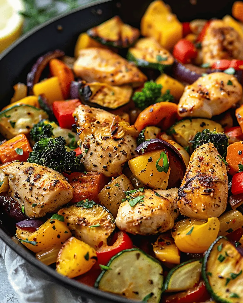 Healthy Chicken and Vegetables Skillet: A Quick and Tasty Delight