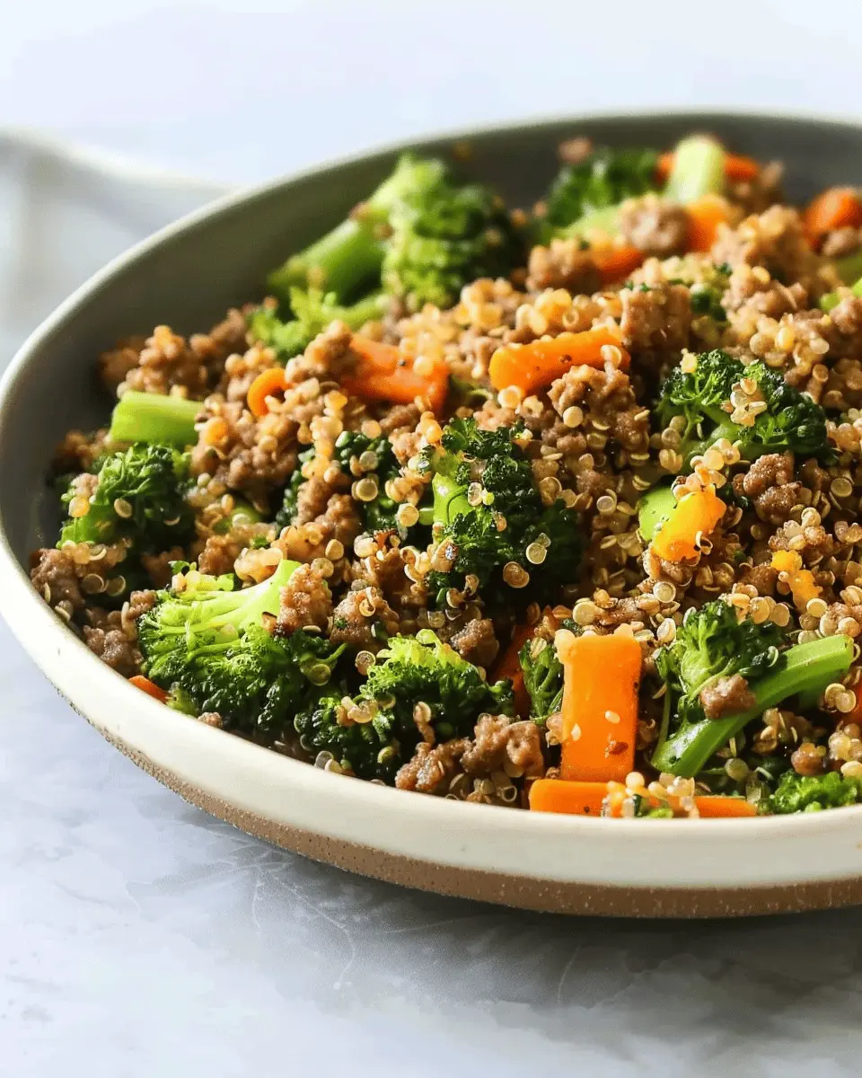 Healthy Ground Beef And Broccoli Fried Quinoa Recipe Made Easy
