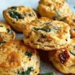 Easy Sun Dried Tomato + Spinach Egg Biscuits (Gluten Free)