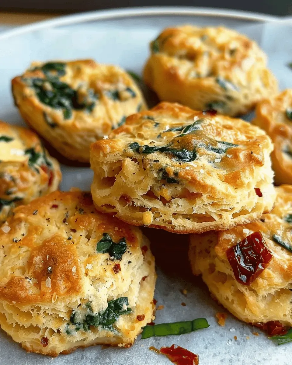 Easy Sun Dried Tomato Spinach Egg Biscuits for a Healthy Breakfast