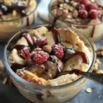 Baked Protein Pancake Bowls- great for meal prep and no banana needed!