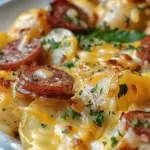Cheesy Ranch Potatoes and Smoked Sausage