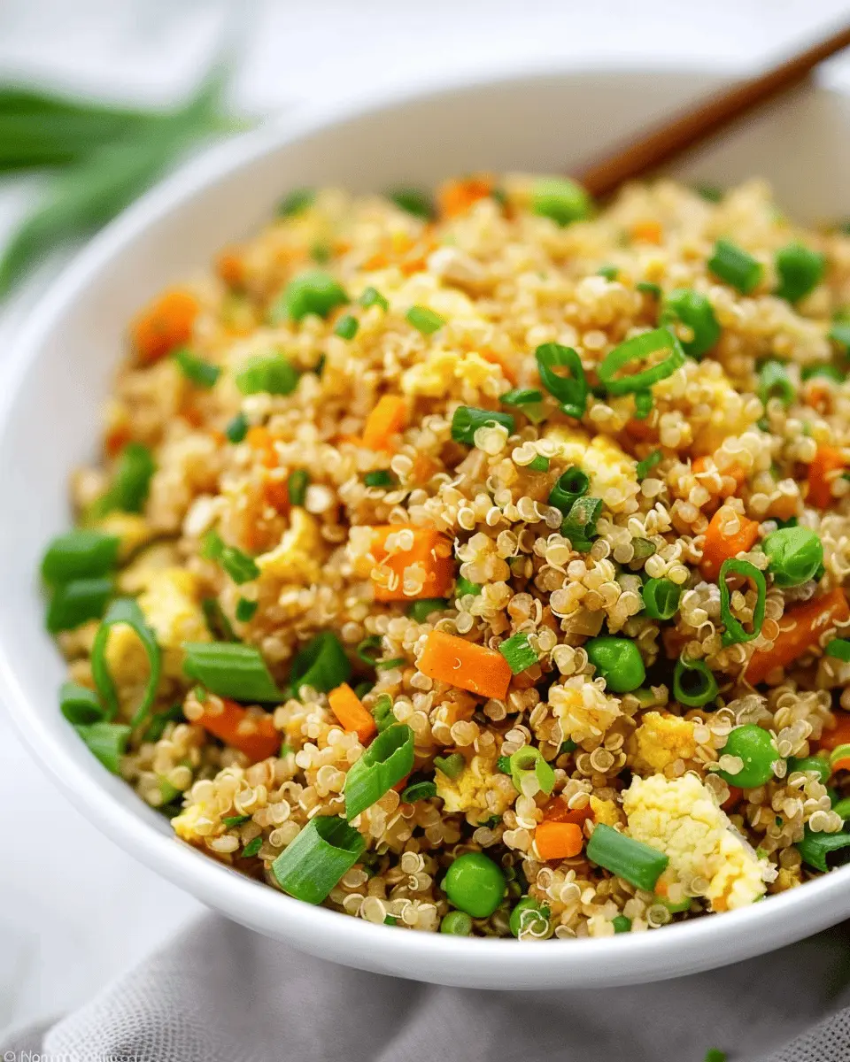 Easy Quinoa Fried Rice with Turkey Bacon and Chicken Ham Delight