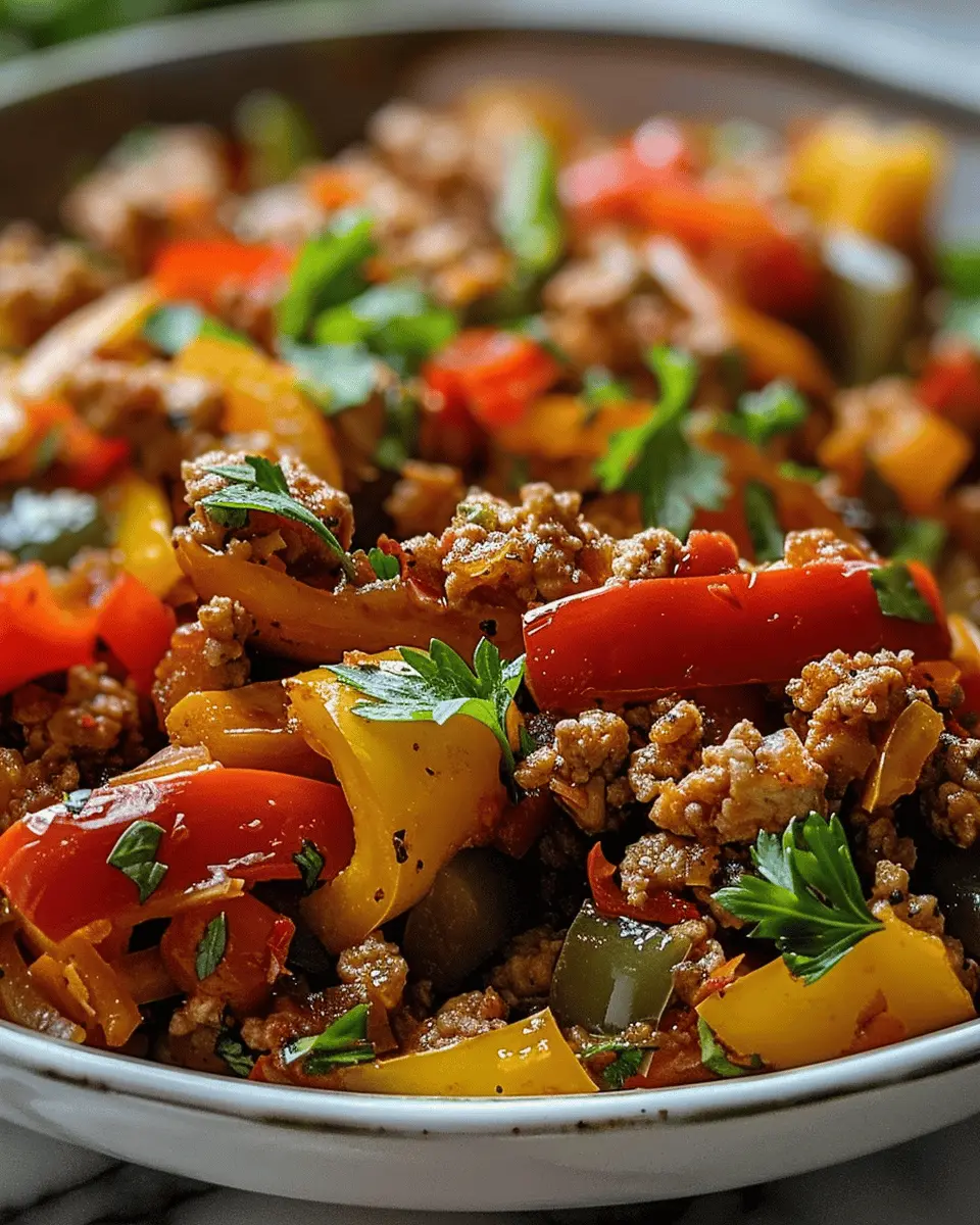 Ground Turkey and Peppers: An Easy, Healthy Dinner Option