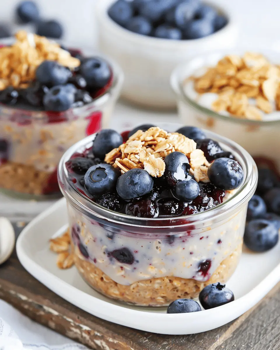 Blueberry Muffin Overnight Oats: Easy, Gluten-Free & Vegan Delights