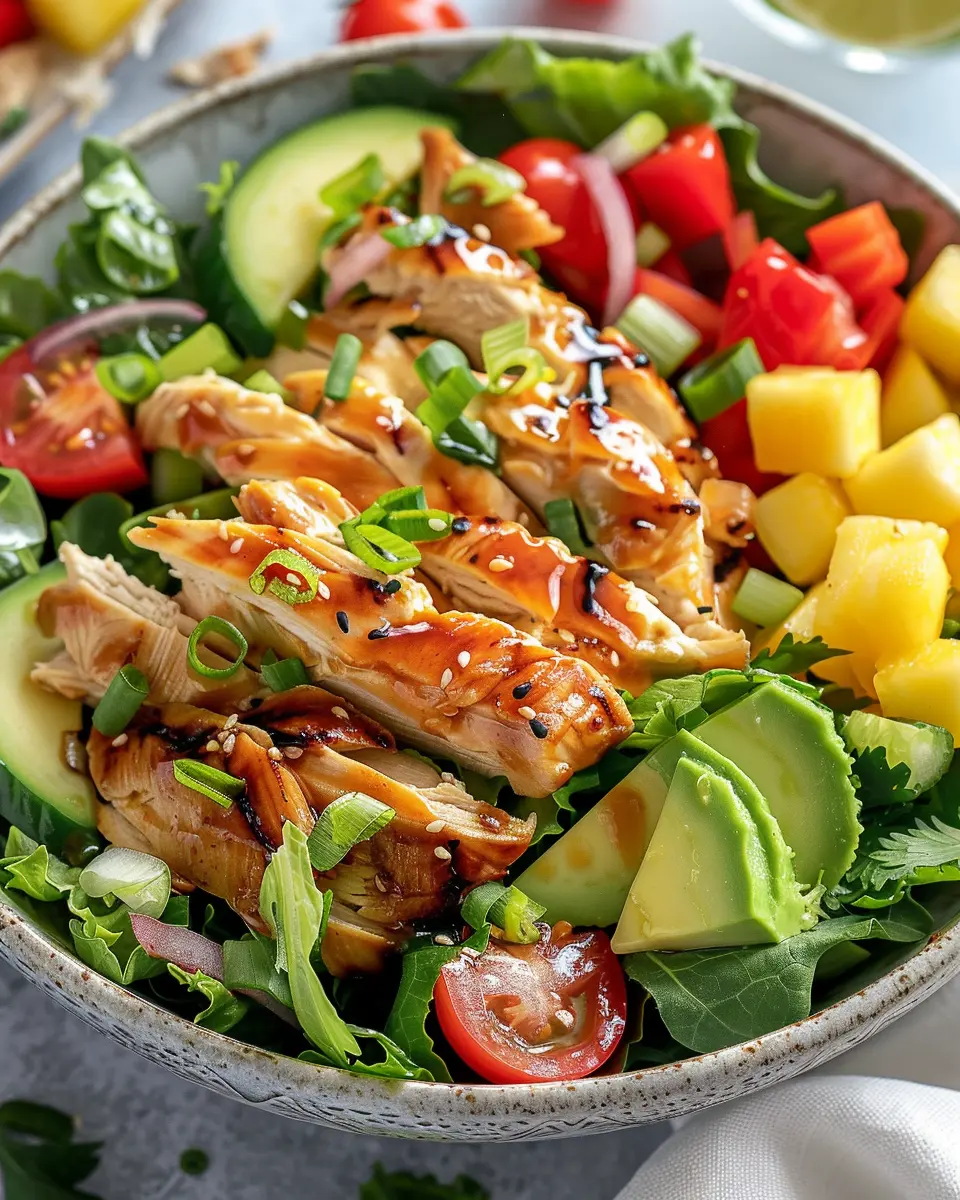 Hawaiian Chicken Salad Bowl: Easy, Refreshing, and Healthy Delight