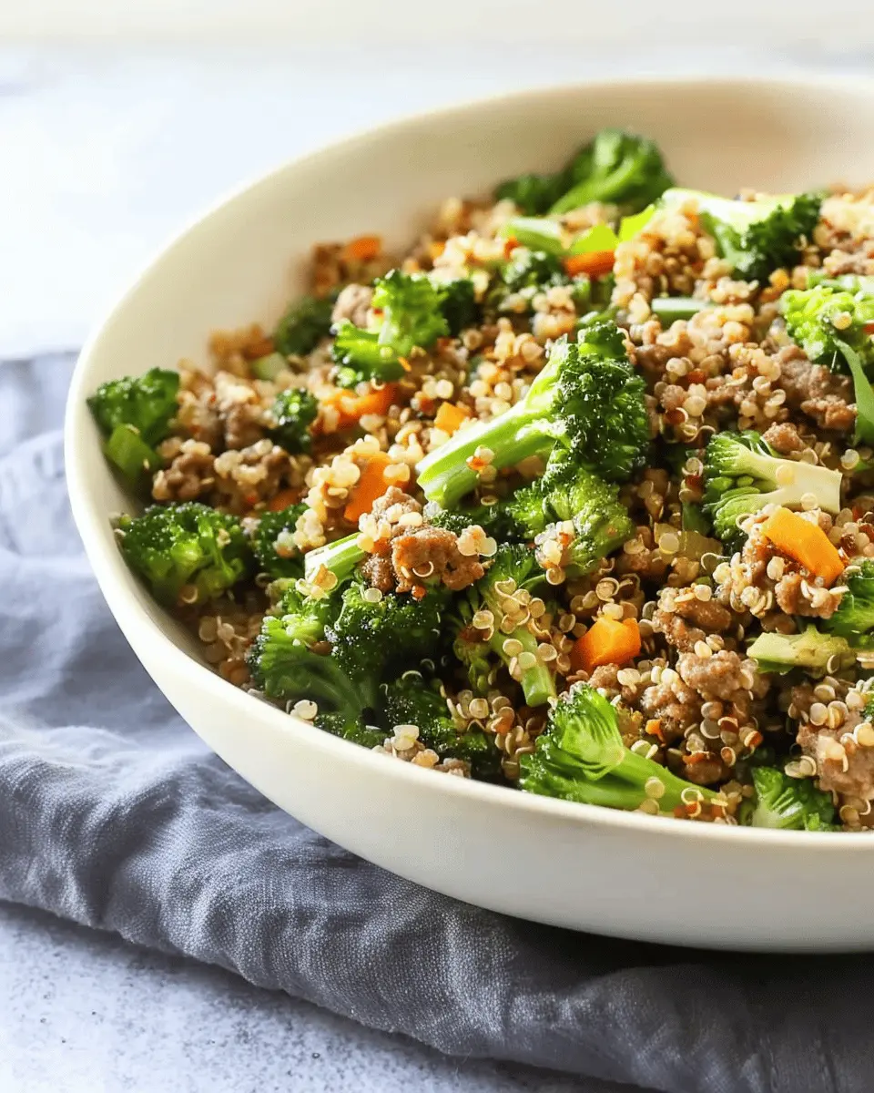 Healthy Ground Beef And Broccoli Fried Quinoa Recipe Made Easy