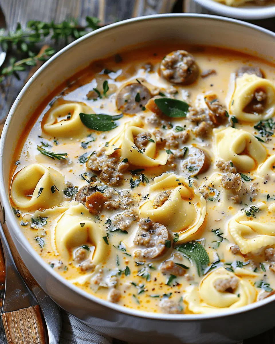 Creamy Sausage Tortellini Soup: A Cozy, Indulgent Delight