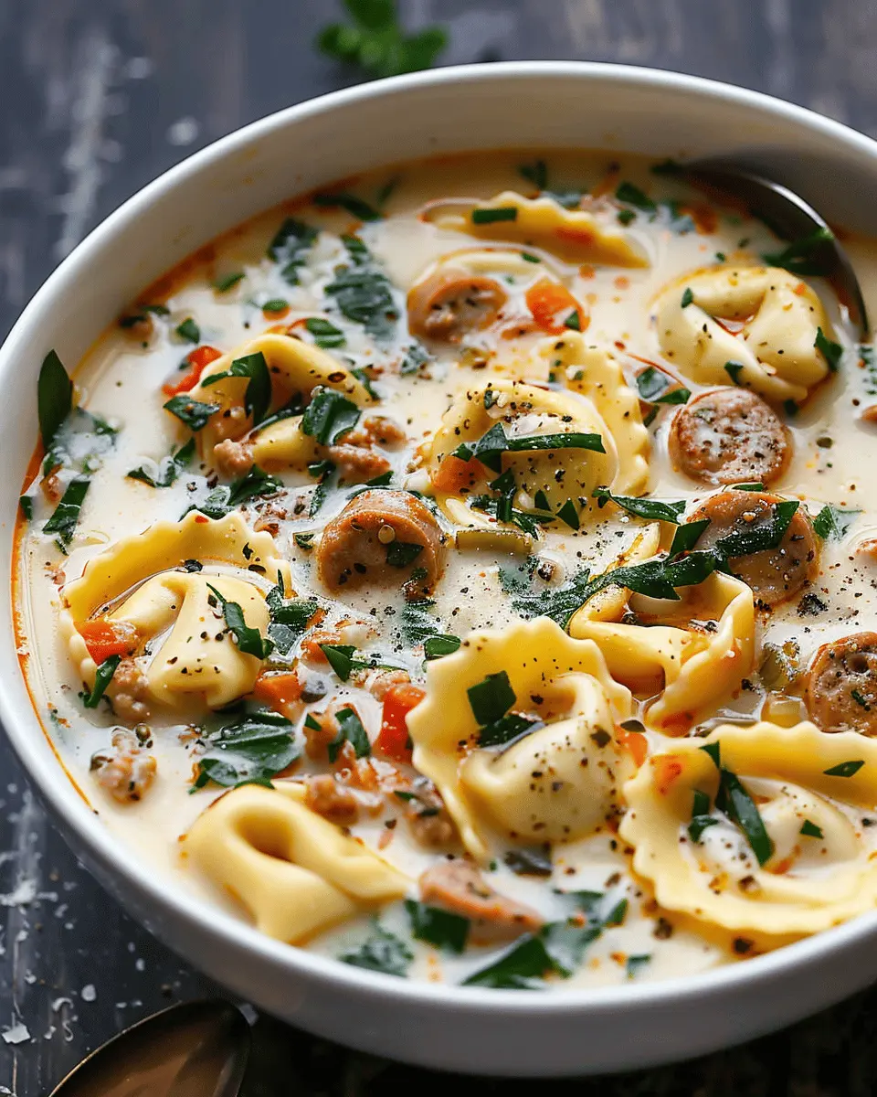 Creamy Sausage Tortellini Soup: A Cozy and Indulgent Delight