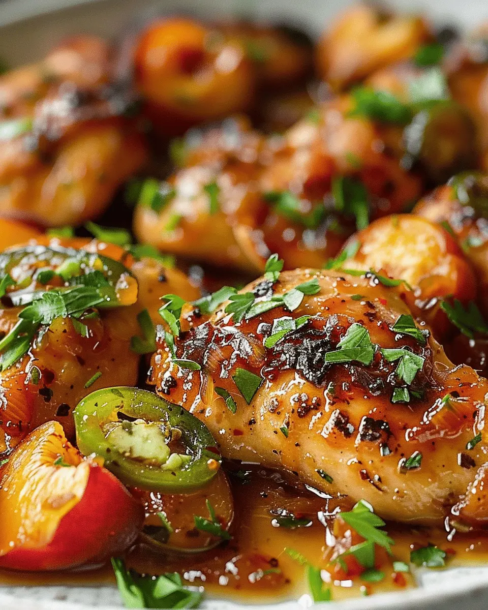 Jalapeno Peach Chicken: Juicy Flavor Explosion for Dinner