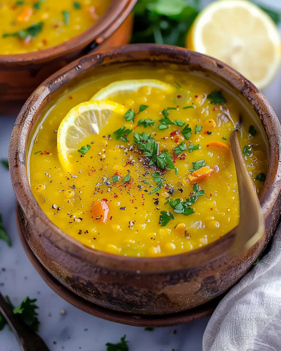 Vegan Lemon Lentil Soup: Easy Comfort Food with Turmeric