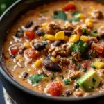 High Protein Creamy Taco Soup