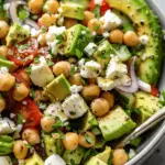Chickpea Feta Avocado Salad