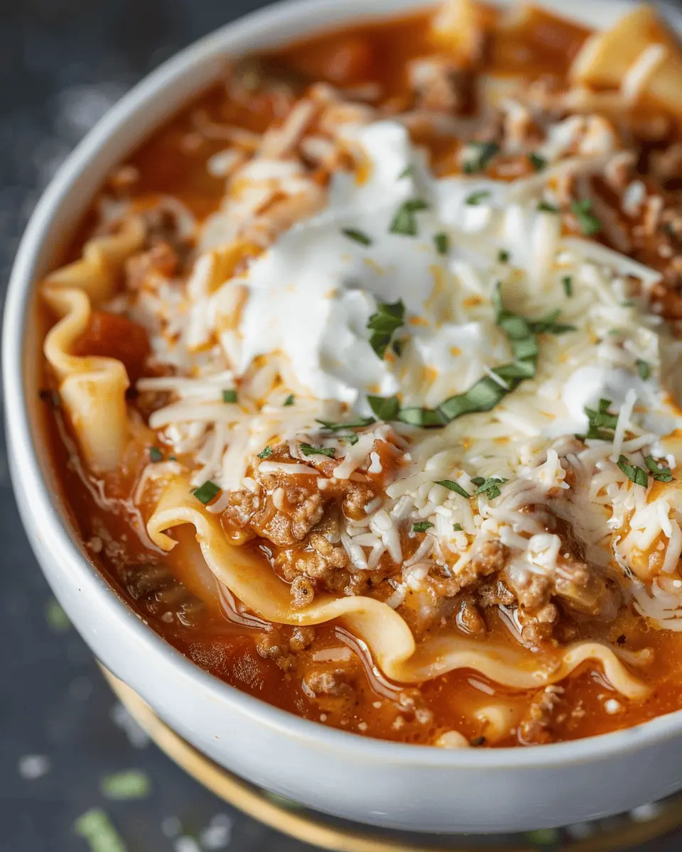 Best Lasagna Soup Recipe: A Cozy, Indulgent Twist with Turkey Bacon and Chicken Ham