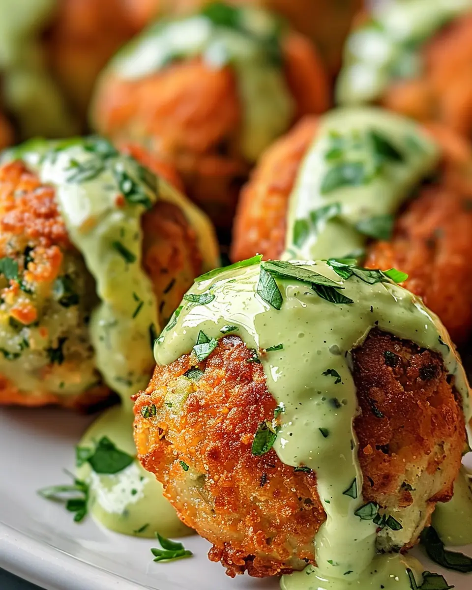 Salmon Balls with Creamy Avocado Sauce: Easy and Delicious!