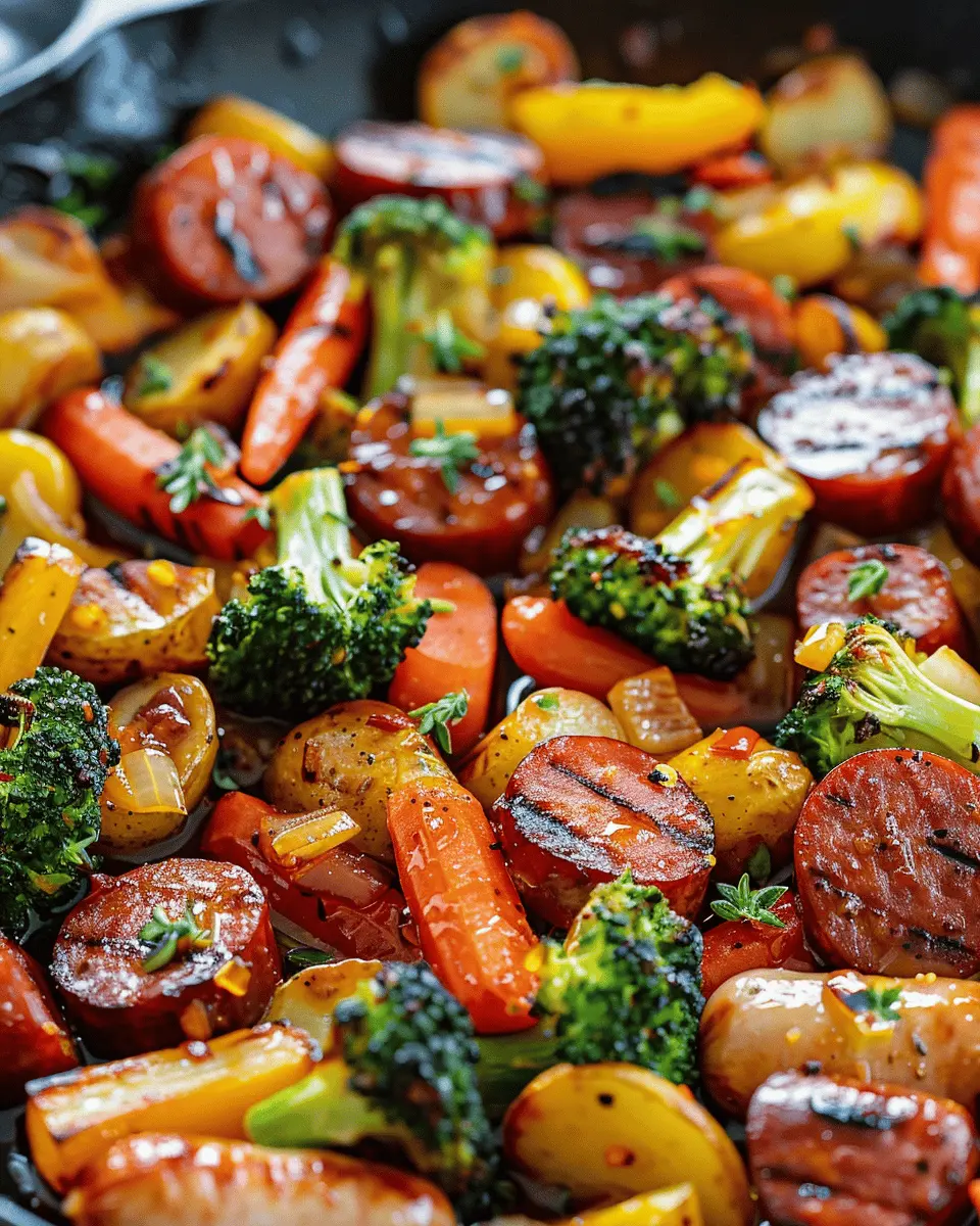 One-Pan Honey Garlic Kielbasa & Veggies: Easy Homemade Delight