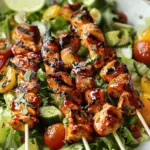 BBQ Chicken Skewer Salad