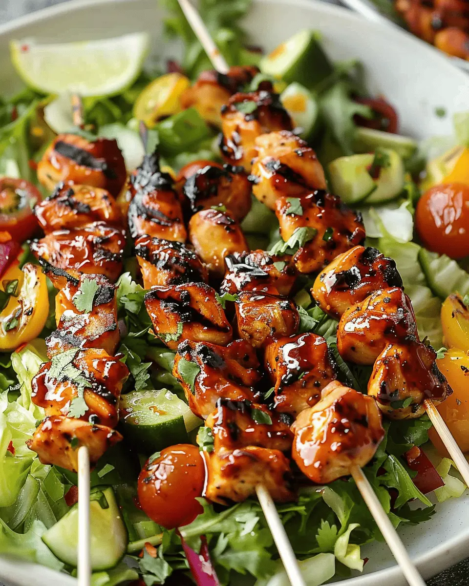 BBQ Chicken Skewer Salad: Easy and Flavorful Recipe to Enjoy at Home