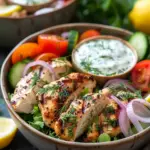 Greek Chicken Bowls with Lemon-Dill Yogurt Sauce