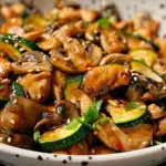 Easy Zucchini Mushroom Chicken Stir Fry Recipe
