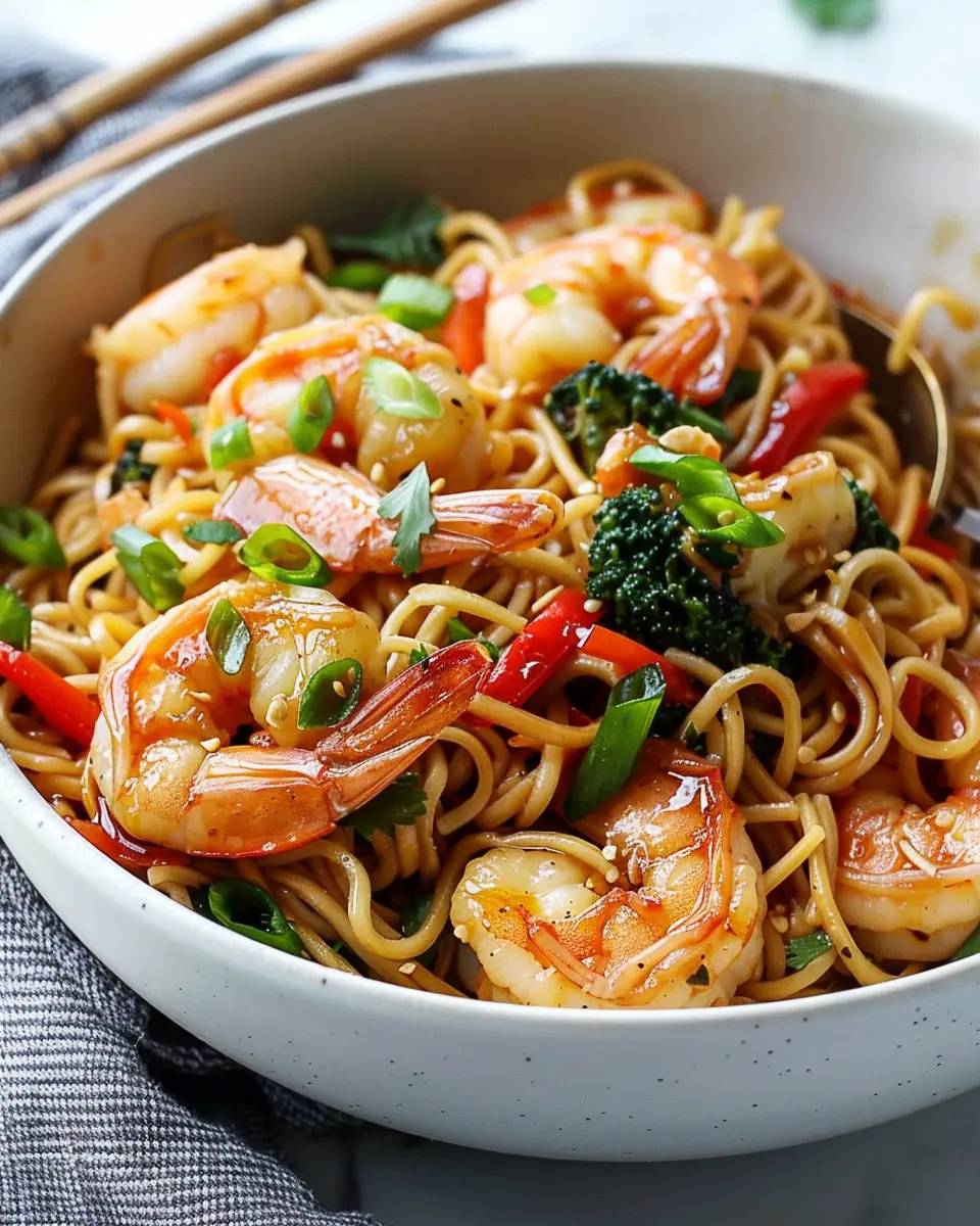 high-protein shrimp stir fry: quick &amp; easy noodles for busy nights
